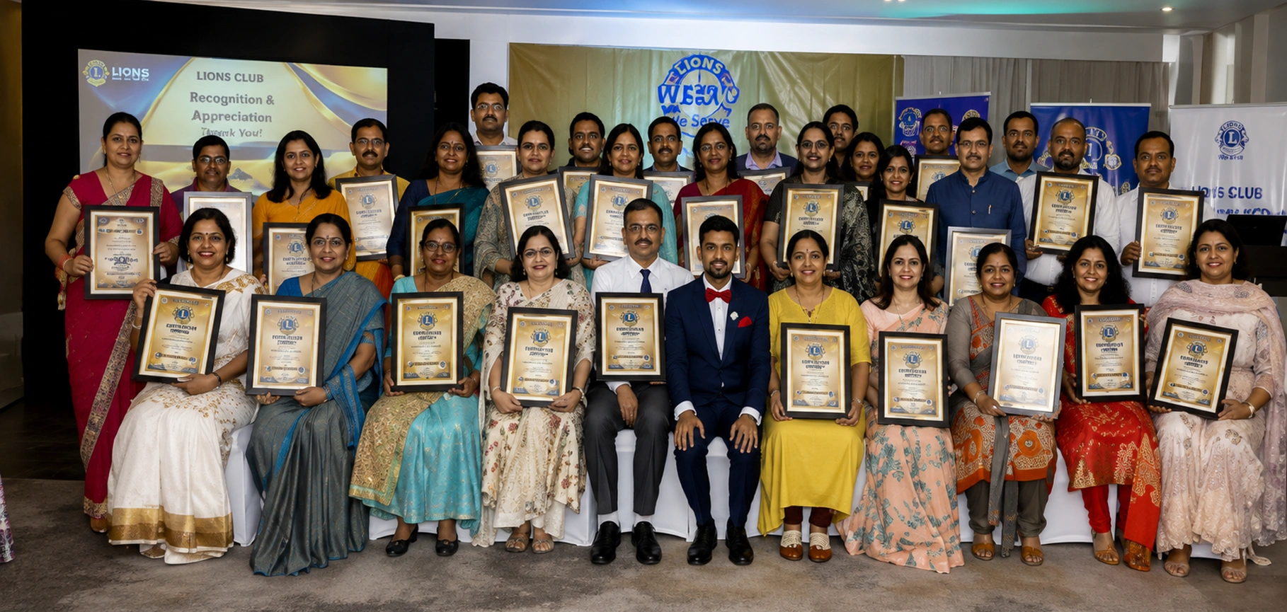 Teachers of Uttam Public School with their awards